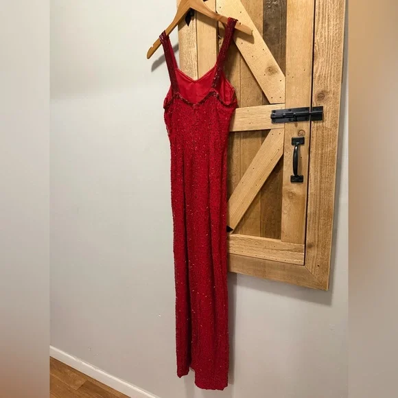 Lawrence Kazar beaded silk dress vintage - Picture 6 of 7